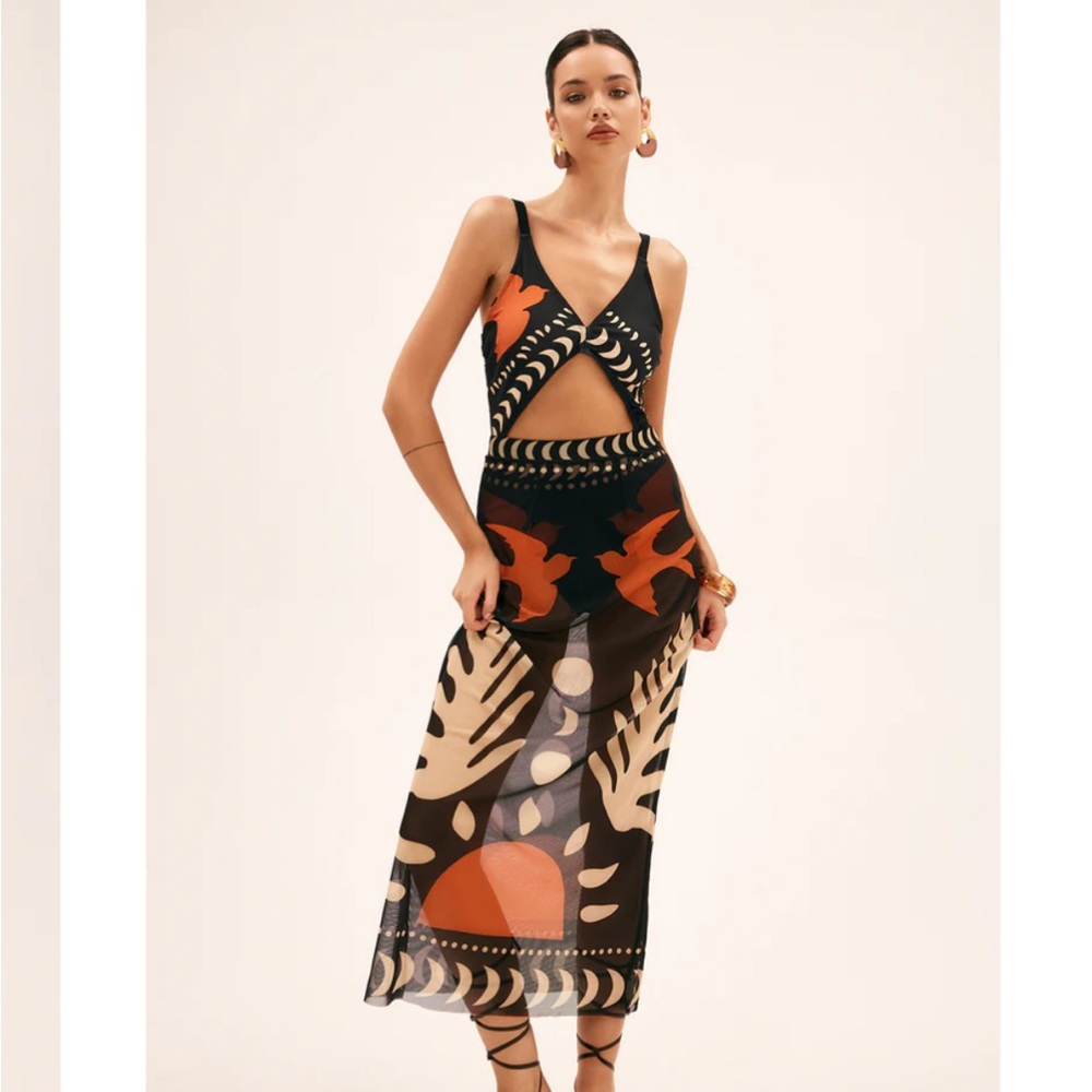 Swimsuit and mesh skirt - NWT